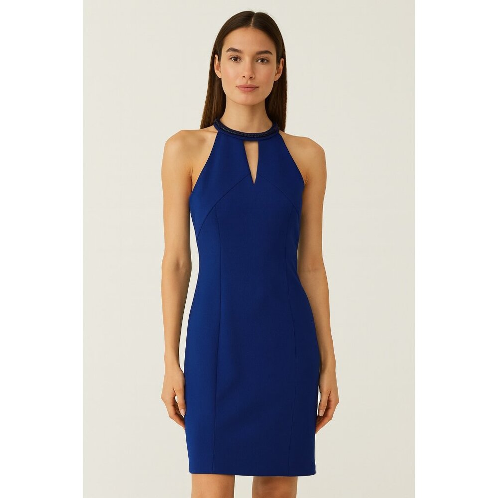 Marc New York by Andrew Marc Beaded Neckline‎ Dress